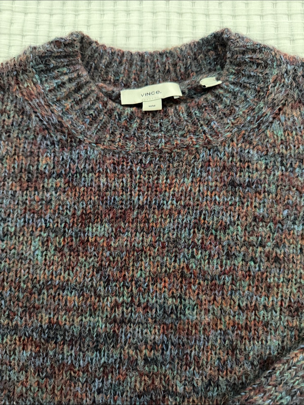 Vince Heathered Multicolor Crewneck Sweater